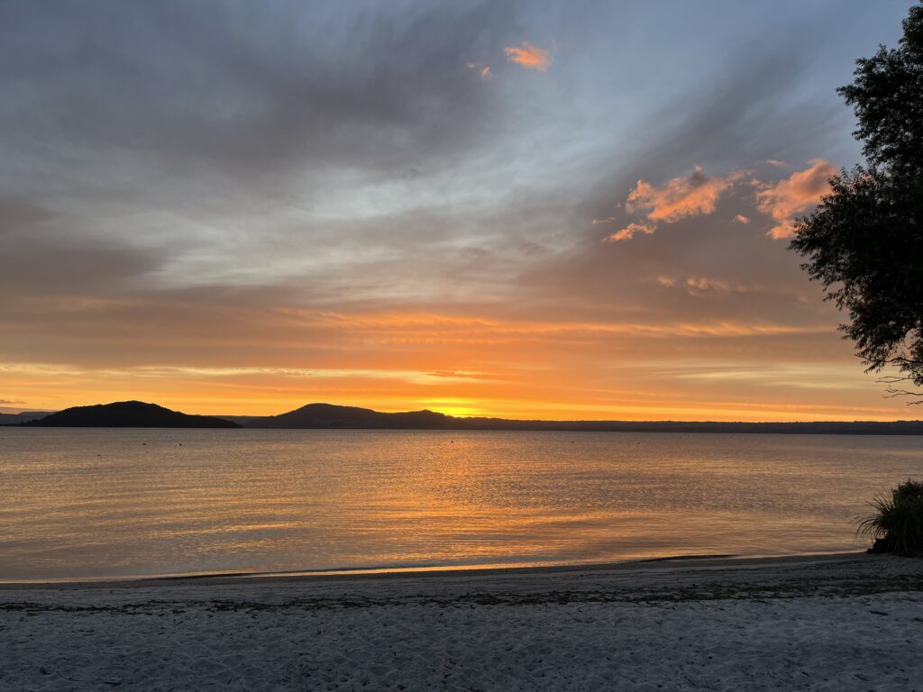 Sunset at Lake Rotorua